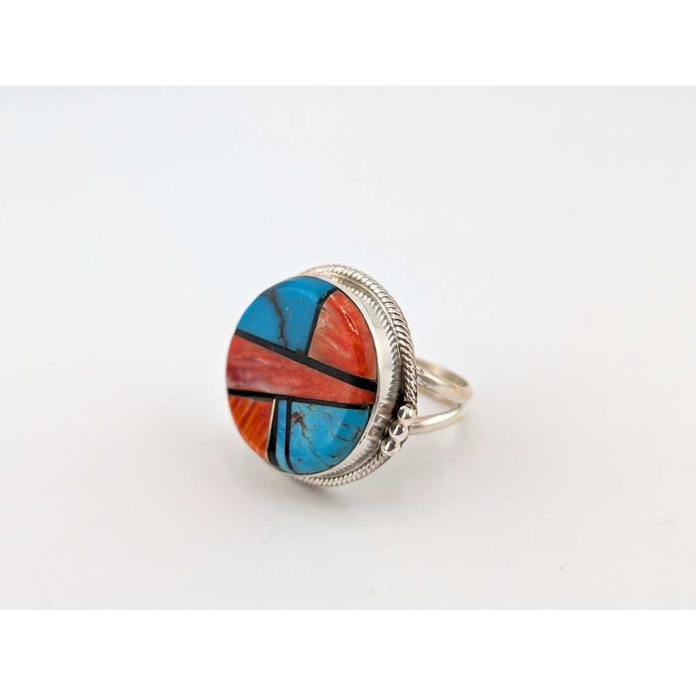 Navajo Women's Ring Sterling Silver Genuine Native Jewelry 8.5 Handmade *** - Picture 8 of 10